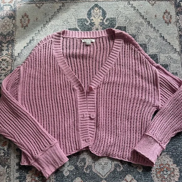 American Eagle pink cardigan Size S #cardigan #pastel - Picture 1 of 3